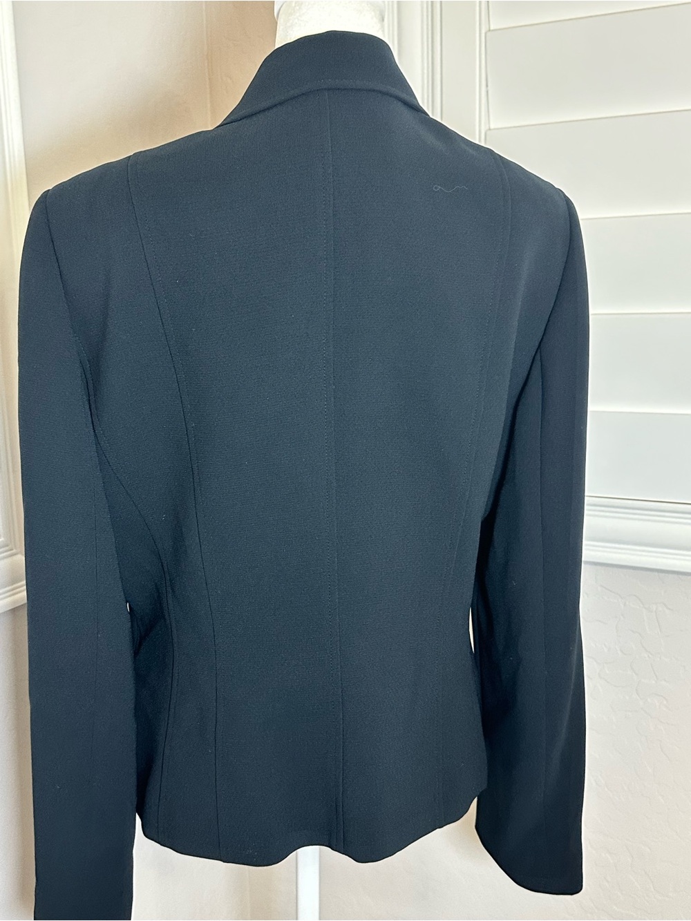Tahari Black Blazer with Single Gold Button - Picture 3 of 6